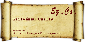 Szilvássy Csilla névjegykártya
